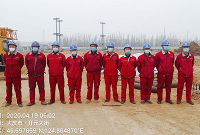 抗疫克難，凝心聚力——工地上的早會！  
